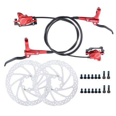 (Punainen) MTB Hydraulinen Jarrusetti Hydrauliset Levyjarrut, Pyörän Levy