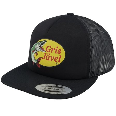 Skillfish - Negro trucker Gorra - Grisjävel Foam Blank Black Trucker @ Hatstore