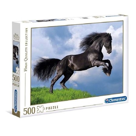 Pussel 500 Bitar - Svart Frieserhäst