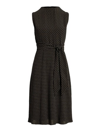 Lauren Ralph Lauren | Geo-Print Belted Bubble Crepe Dress | 40