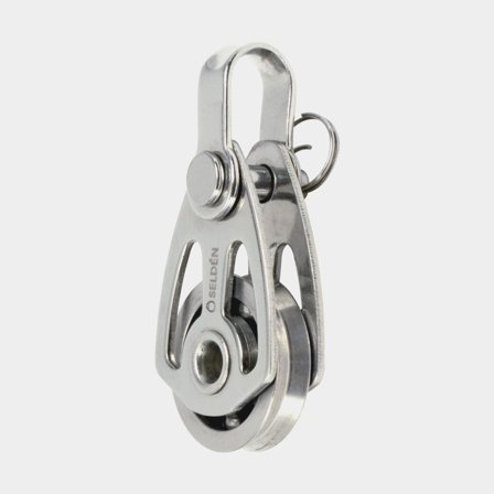 Enkelblock med schackel Seldén BBB 25, fast, kullagrat, passar tamp & vajer Ø1 - 5 mm (402-201-04R)
