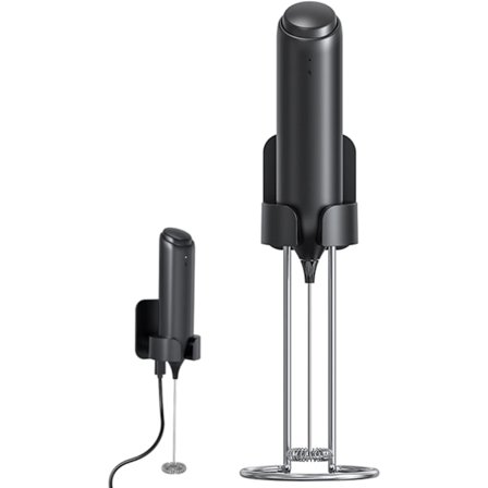 Langaton käsikäyttöinen sähköinen maidonvaahdotin (musta, ladattava) wit