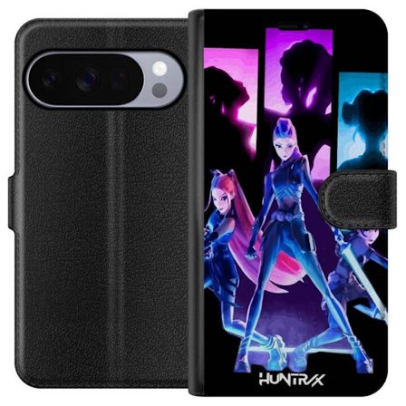 Kompatibelt Lommeboketui til Google Google Pixel 10 Pro XL Futuristisk jente gruppe illustrasjon med neonlys og sterke farger i sci-fi estetikk