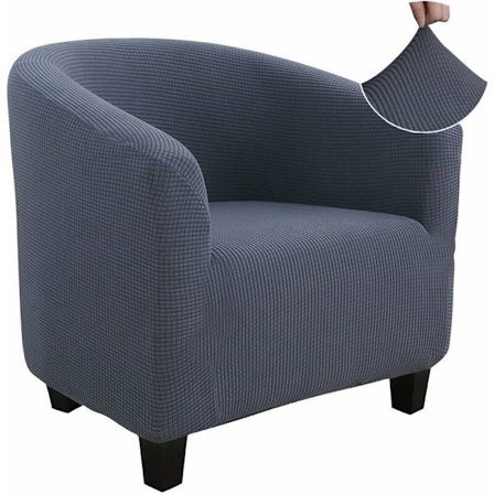 1 kappaleen sohvanpäällinen joustavilla jacquard-käsinojilla, nojatuolin suojapäällinen sohvanpäällinen olohuoneen sisustus (1 istuttava, harmaa)T-