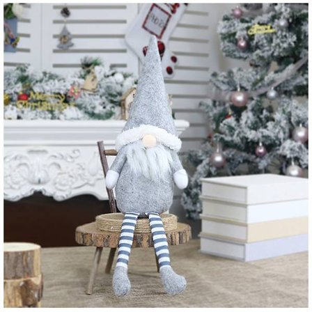 1 st grå juldekorationer Faceless Doll Long Leg S