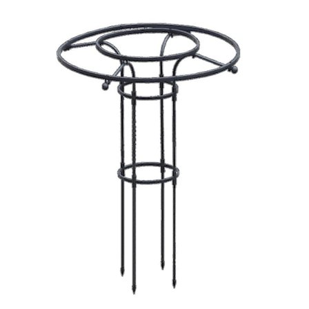 Robust metal plantestøtteramme kompatibel med pæoner, roser, prydblomsterhavebur | Brede topringe naturlig buketform blomst -WELLNGS