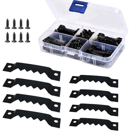 Billedkroge + Skruer sæt - 100 stk - Billedrammekroge - Hængekroge - Billedramme - Savtakkede ophæng - Til trærammer, kunstværker, fotos,