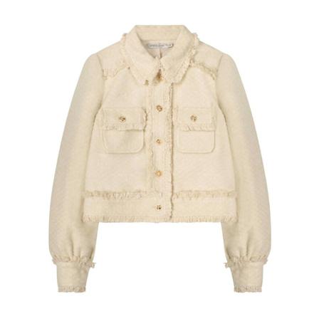 Summum Woman Jacket wol look , Beige , Dames , Maat: S