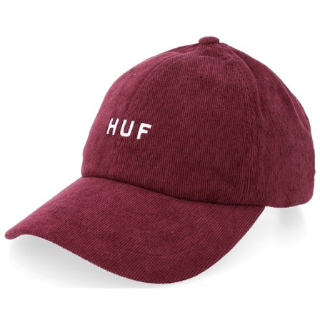 HUF - Svart Caps - Og Corduroy 6 Panel Cv Hat Deep Wine Dad Cap @ Hatstore