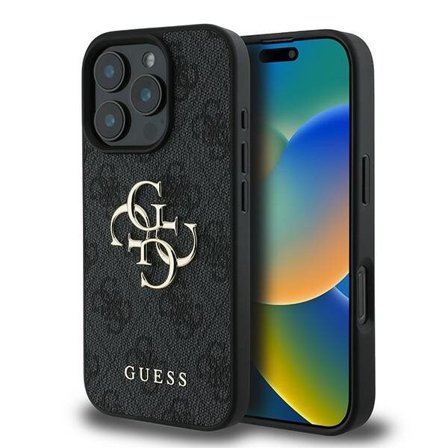Guess 4G Big Logo Case for iPhone 16 Pro - musta
