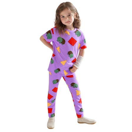 K-POP-idoli Mira Karhu Pyjamasetti - Huntress-tyttöbändin lavaesiintymisasu, violetti oloasukosplay