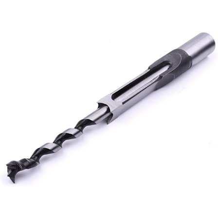 Høykarbonstål Trearbeider Kvadratisk Hull Bor Bits Mortise Meisselsett, Trebearbeiding Hull Sag Verktøy Mortise Meissel Bor Bits Sett (3/8 Tommer (9,5