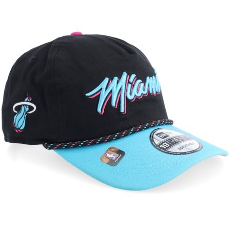 New Era - NBA Preto adjustable Boné - Miami Heat NBA 19TWENTY Black/Blue A-Frame Adjustable @ Hatstore