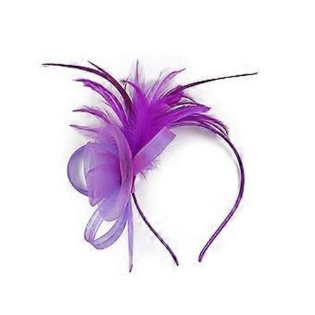Tyl Blomster Hårbånd til Kvinder Elegant 1920'er Fjerprydet Hårbånd Skridsikkert Flapper Fascinator Hårbånd til Formelle Begivenheder
