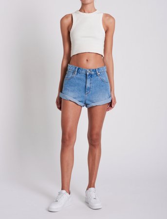 ABRAND A Slouch Short Georgia Georgia - Blue - 24