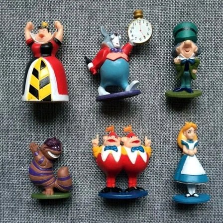 Alice i Eventyrland Wonderland 6 Figurer Anime Manga Cheshire Cat Sæt KLB