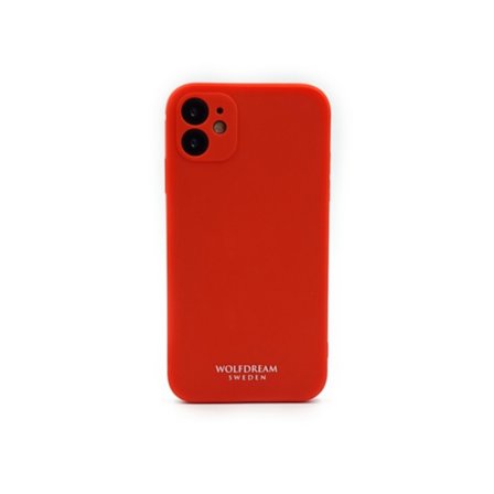 Röd TPU silikon skal med kamera skydd till Iphone 12