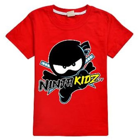 Børne Ninja Kidz Tv Tegnefilm Trykt T-shirt Casual Sommer Kortærmet Toppe Drenge Piger Gave Til 5-12y7-8 År Rød