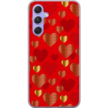 Kompatibelt Mobilskal till Samsung Samsung Galaxy A54 GoldenHearts