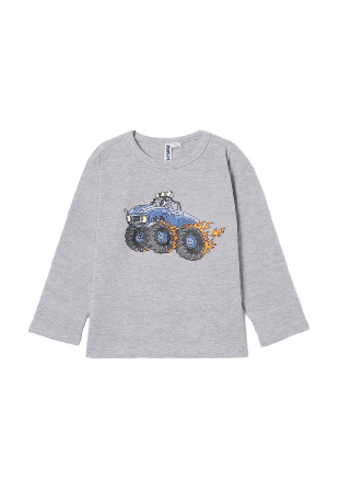 RIKIKI Långärmad t-shirt VENICE T-shirts & toppar Grå 110/116