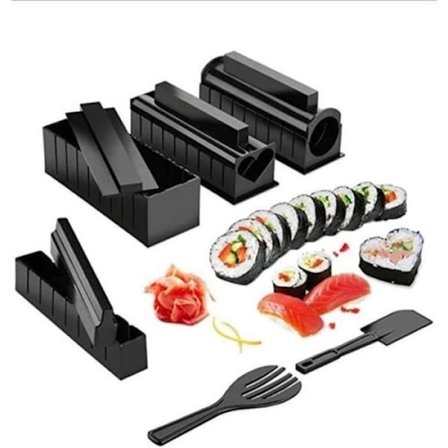 SUSHIKIT - ASIATISK SETT med 10 Sushi Maker Kit Sushi Former Sushi Maker Verktøy Mat Tilsetninger