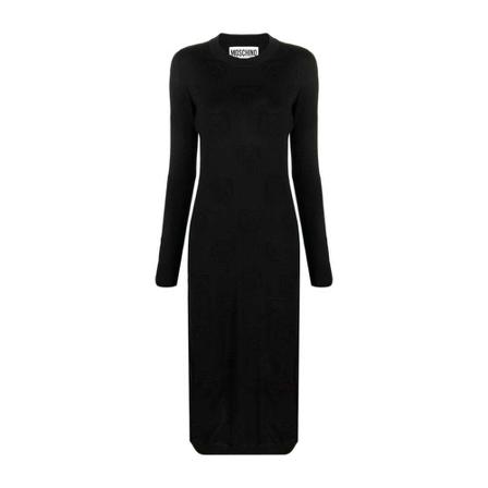 Moschino Knitted Kjole Sort, Dame