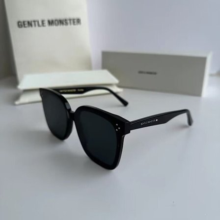 Gentle Monster Her 01 Flatba Unisex Svarta Solglasögon Vit Set 2022[YD]