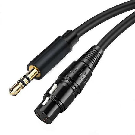 3,5 til XLR Hunn til XLR Mikrofonforsterker Høyttaler Lydkabel 3,5mm til XLR Kabel 2M/6,56Ft