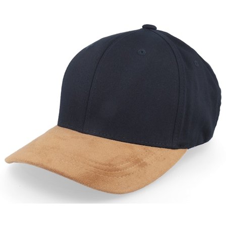 Flexfit - Zwart flexfit Cap - Black/Suede Flexfit @ Hatstore