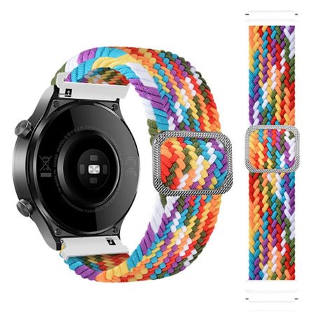 20mm Samsung Galaxy Watch Active 2 - 40mm / Watch (42mm) braid pattern watch strap - Rainbow Color
