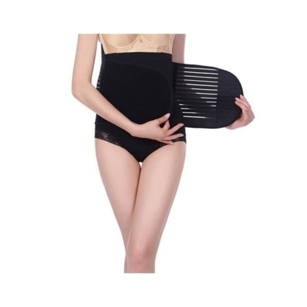 Effektiv maggördel efter förlossning och graviditet - Svart Svart M