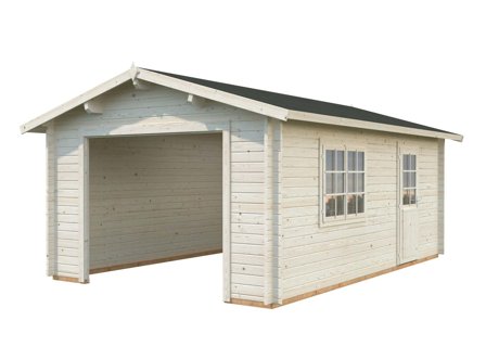 Palmako Roger Garage 19,8 m²/inv. 19 m², utan port, impr. natur, Stugor & förråd