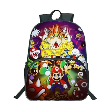 Mario Ryggsäck Barn Skolväska Mario Skolväska Mario Brothers 3d Tryckt Seriefigur Skolväska För Pojkar Grundskolan Och Mellanstadiet
