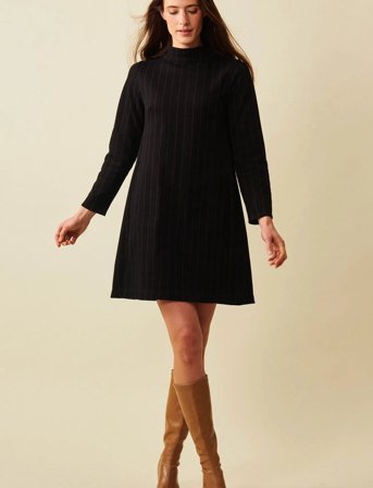 Jumperfabriken Bernadette Stripe Dress - Black - XL