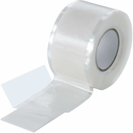 1x 3m selvsmeltende silikonetape (selvklæbende, selvvulkaniserende), isoleringstape og tætningstape (vand, luft), 25mm bred, hvid
