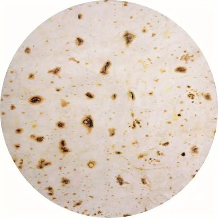 Flanell Burrito-mønsterteppe, mykt og komfortabelt rundt multiteppe