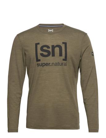 M Logo Ls T-shirts Long-sleeved Kakigrønn Super.natural*Betinget Tilbud