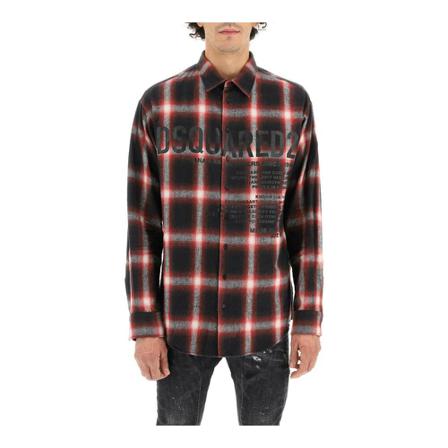 Dsquared2 Casual Shirts Rød, Herre Skjorter, Størrelse: XL