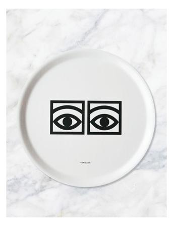 Ögon Tray - Black Eyes Home Tableware Dining & Table Accessories Trays Vit Olle Eksell
