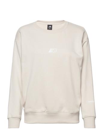 Nb Essentials Crew Sweatshirt Trøje Creme New Balance