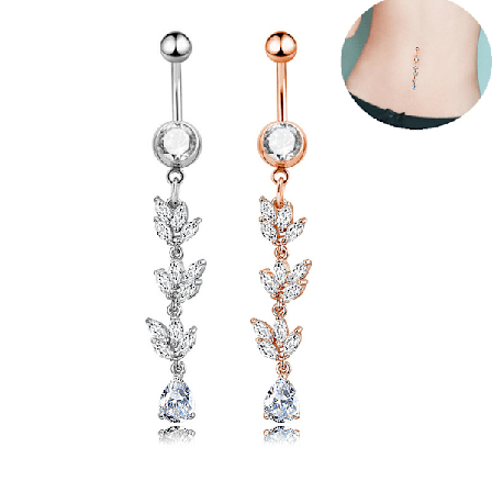 ButtGold Belagt Navle Ring