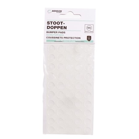 Møbeltusser 50-pak transparent ø10×1,5 mm