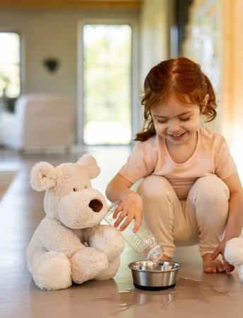 Teddykompaniet Teddy Mocca, Dog, Grey, Large - Grey - 34 CM