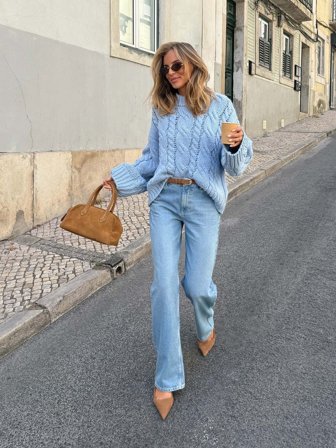 Lovisa Wallin x NA-KD Jean taille mi-haute - Jeans taille mi-haute - Bleu - EU 42