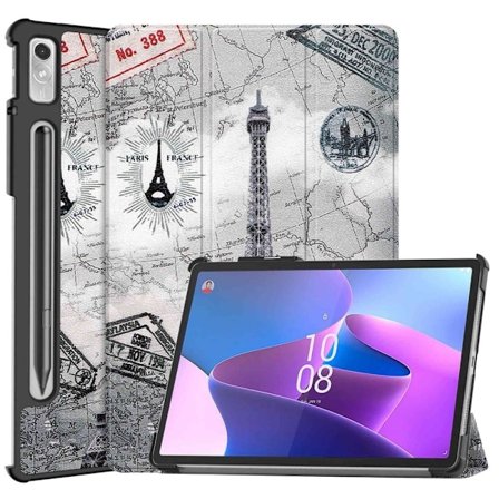 Lenovo Tab P11 Pro (2:a generationen) läderfodral med trefaldigt mönster - Vintage-Torn