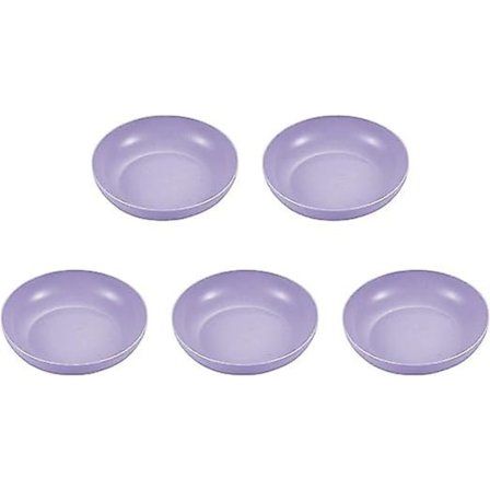5 stk. middagstallerkener, 14,5 cm uknuselige middagstallerkener, sett med 5, lette plasttallerkener, oppvaskmaskin- og mikrobølgeovnsikre 