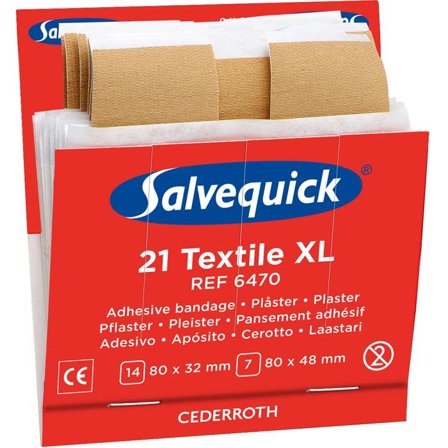 Salvequick 6470 Textilplåster 6x21st, Första hjälpen