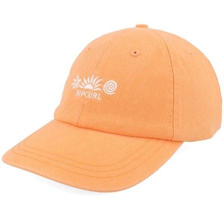 Rip Curl - Orange unconstructed Keps - Mixed 6 Panel Cap Light Orange Dad Cap @ Hatstore