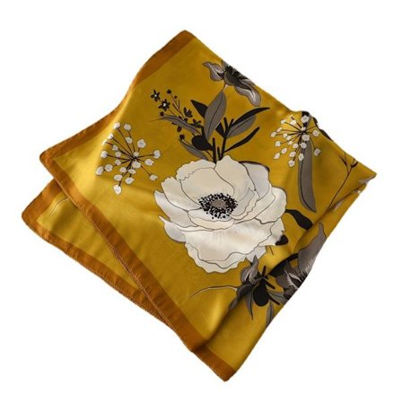 Sidenscarf Dammode Blomsterduk Liten Bandana Pannband,1