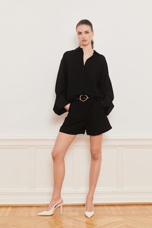 Atari Linen Shirt Black S